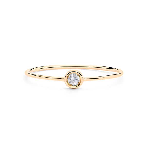 ANILLO QUEEN PLATA CON BAÑO DE ORO 18K Y DIAMANTE