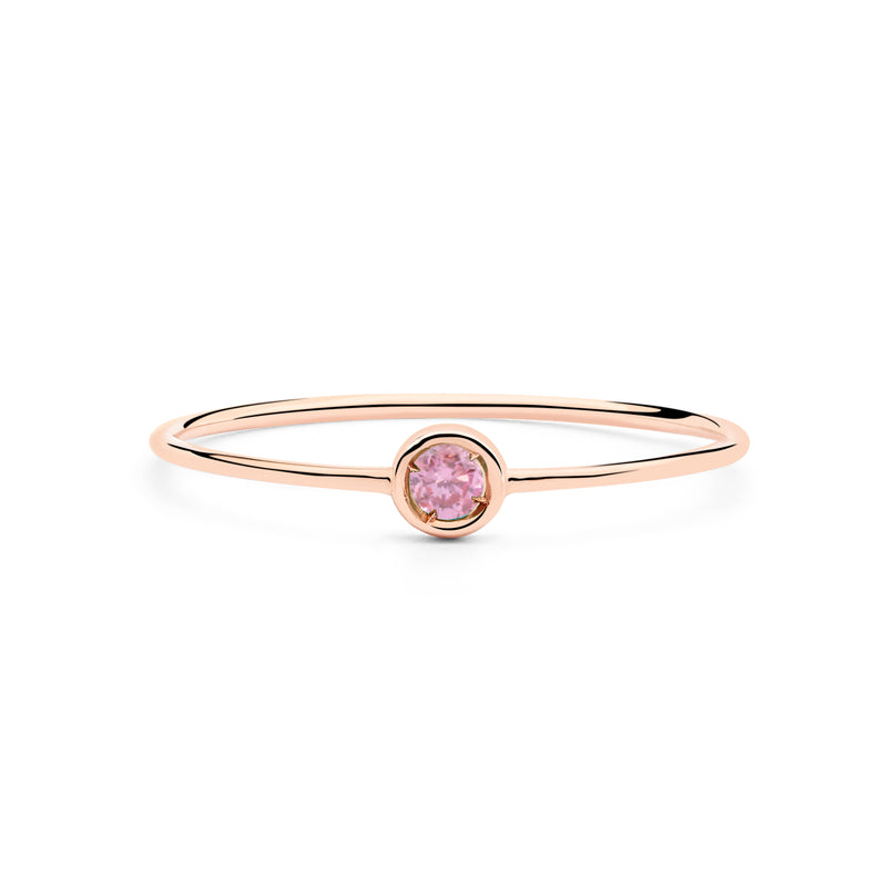 ANILLO QUEEN ORO ROSA 18K Y TURMALINA ROSA