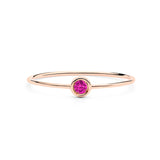 ANILLO QUEEN ORO ROSA 18K Y RUBÍ 24H