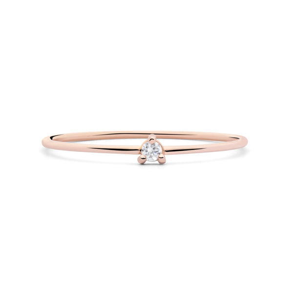 ANILLO PRINCESS ORO ROSA 18K Y DIAMANTE 24H