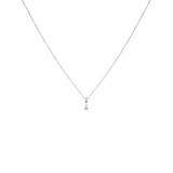 COLGANTE PRINCESS PLATA CON BAÑO DE RODIO Y DIAMANTE