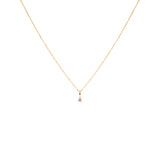 COLGANTE PRINCESS ORO 18K Y TURMALINA ROSA