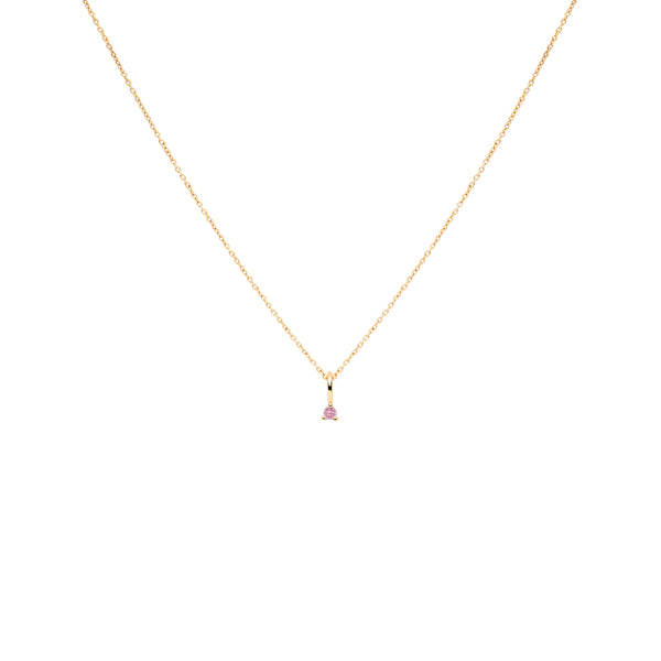 COLGANTE PRINCESS ORO 18K Y TURMALINA ROSA