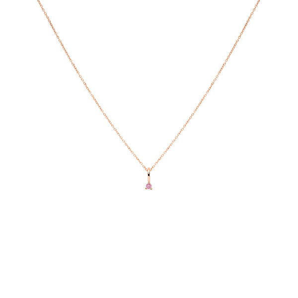 COLGANTE PRINCESS ORO ROSA 18K Y TURMALINA ROSA