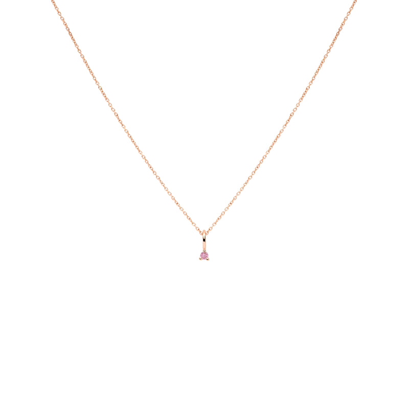 COLGANTE PRINCESS ORO ROSA 18K Y TURMALINA ROSA