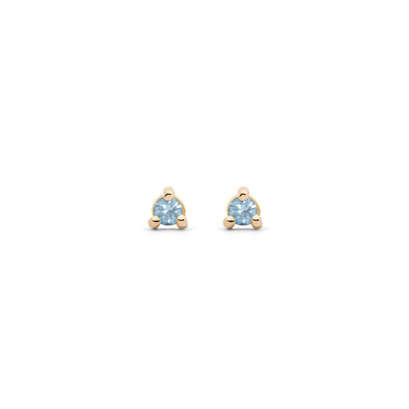 PENDIENTES PRINCESS PLATA CON BAÑO DE ORO 18K Y AGUAMARINAS