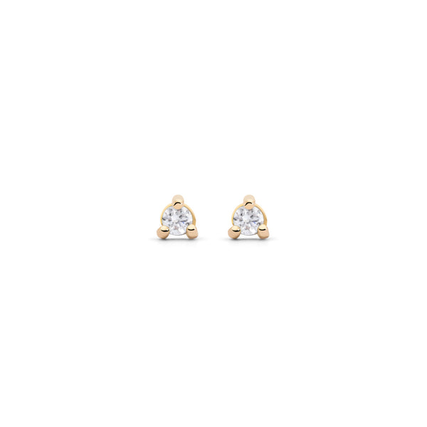 PENDIENTES PRINCESS PLATA CON BAÑO DE ORO 18K Y DIAMANTES