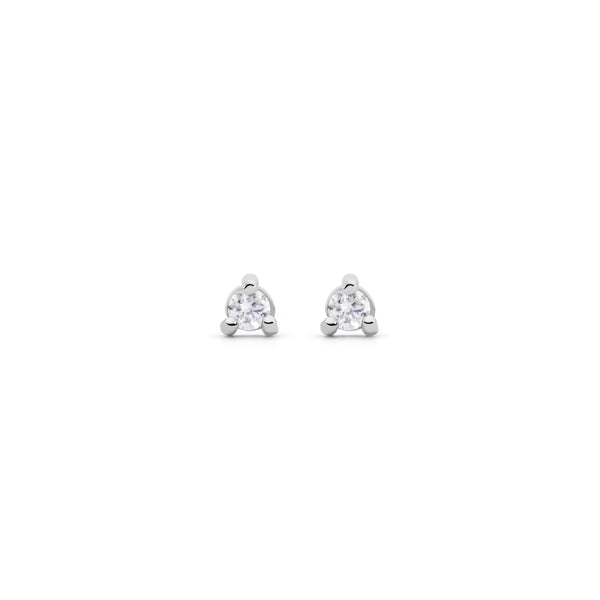 PENDIENTES PRINCESS ORO BLANCO 18K Y DIAMANTES