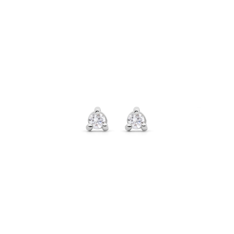 PENDIENTES PRINCESS ORO BLANCO 18K Y DIAMANTES