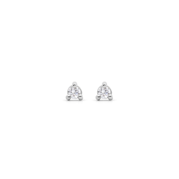 PENDIENTES PRINCESS ORO BLANCO 18K Y DIAMANTES 24H