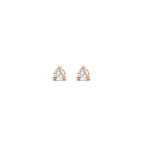 PENDIENTES PRINCESS ORO ROSA 18K Y DIAMANTES 24H