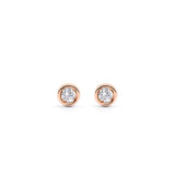 PENDIENTES QUEEN ORO ROSA 18K Y DIAMANTES 24H