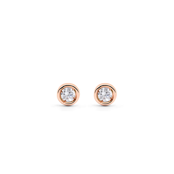 PENDIENTES QUEEN ORO ROSA 18K Y DIAMANTES