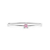 ANILLO PRINCESS PLATA CON BAÑO DE RODIO TURMALINA ROSA