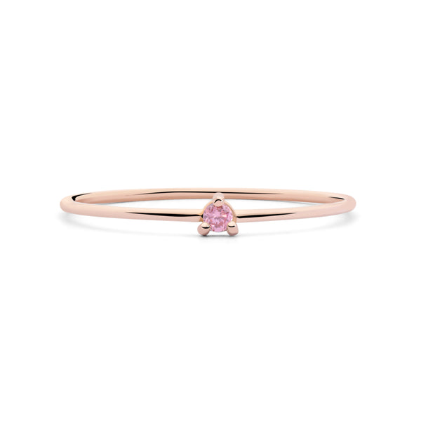 ANILLO PRINCESS ORO ROSA 18K Y TURMALINA ROSA